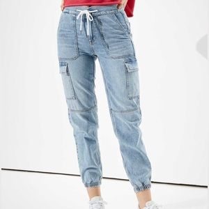 Ice Blue Super High Rise Joggers